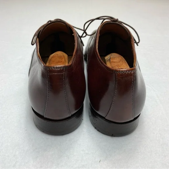 Prada Oxford Dress Shoes Mens Brown Lace Up Wing Tip Leather - Main Image